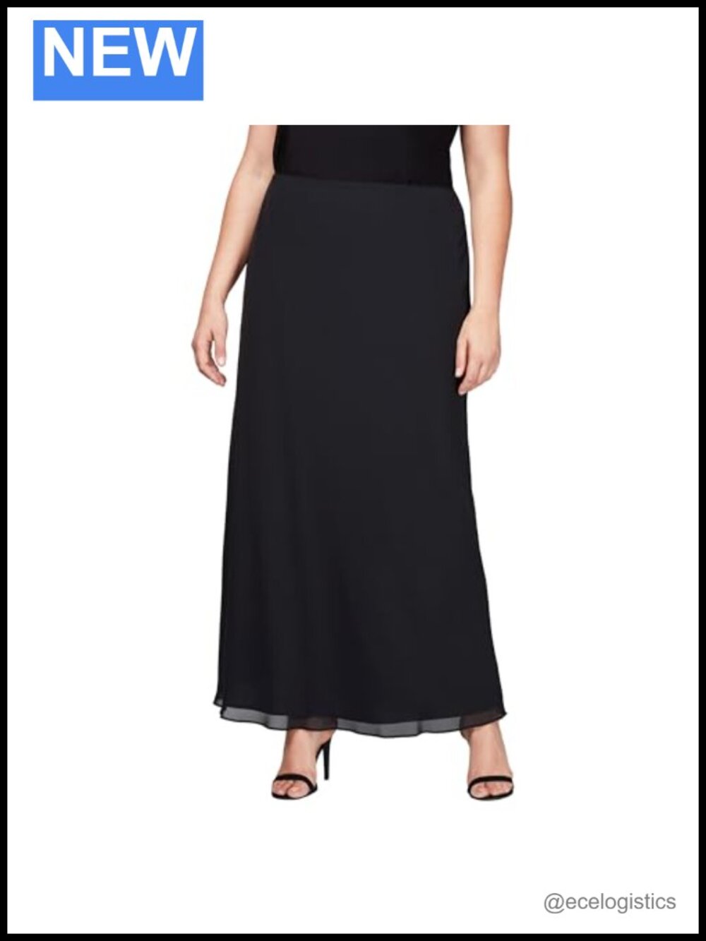 Women's Plus Size A-Line Long Formal Skirt Elastic Waist Chiffon
